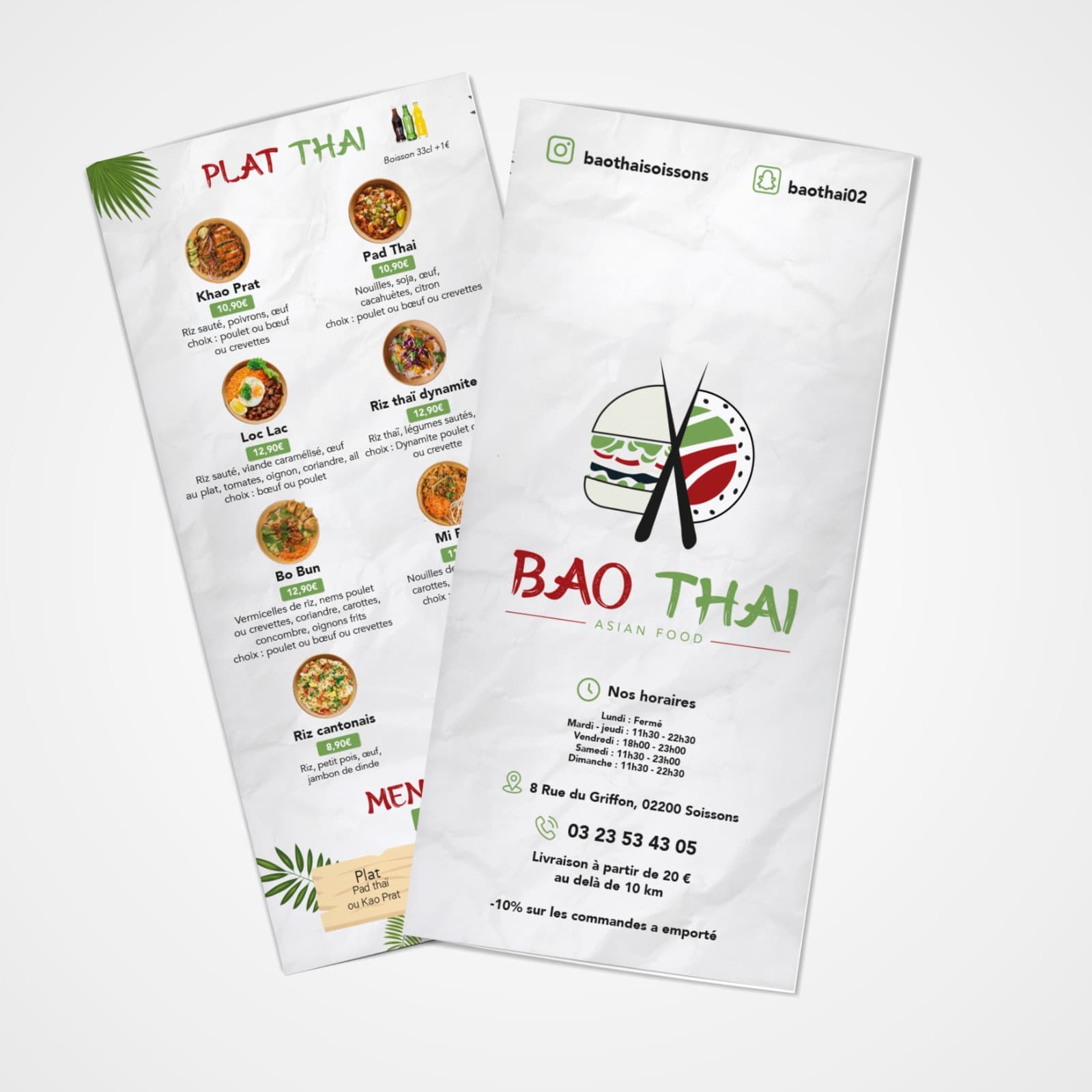 Logo et contact Bao Thai