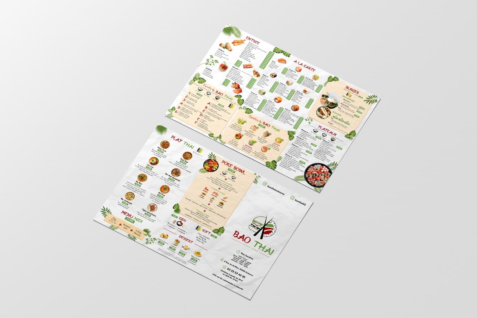 Menu complet Bao Thai